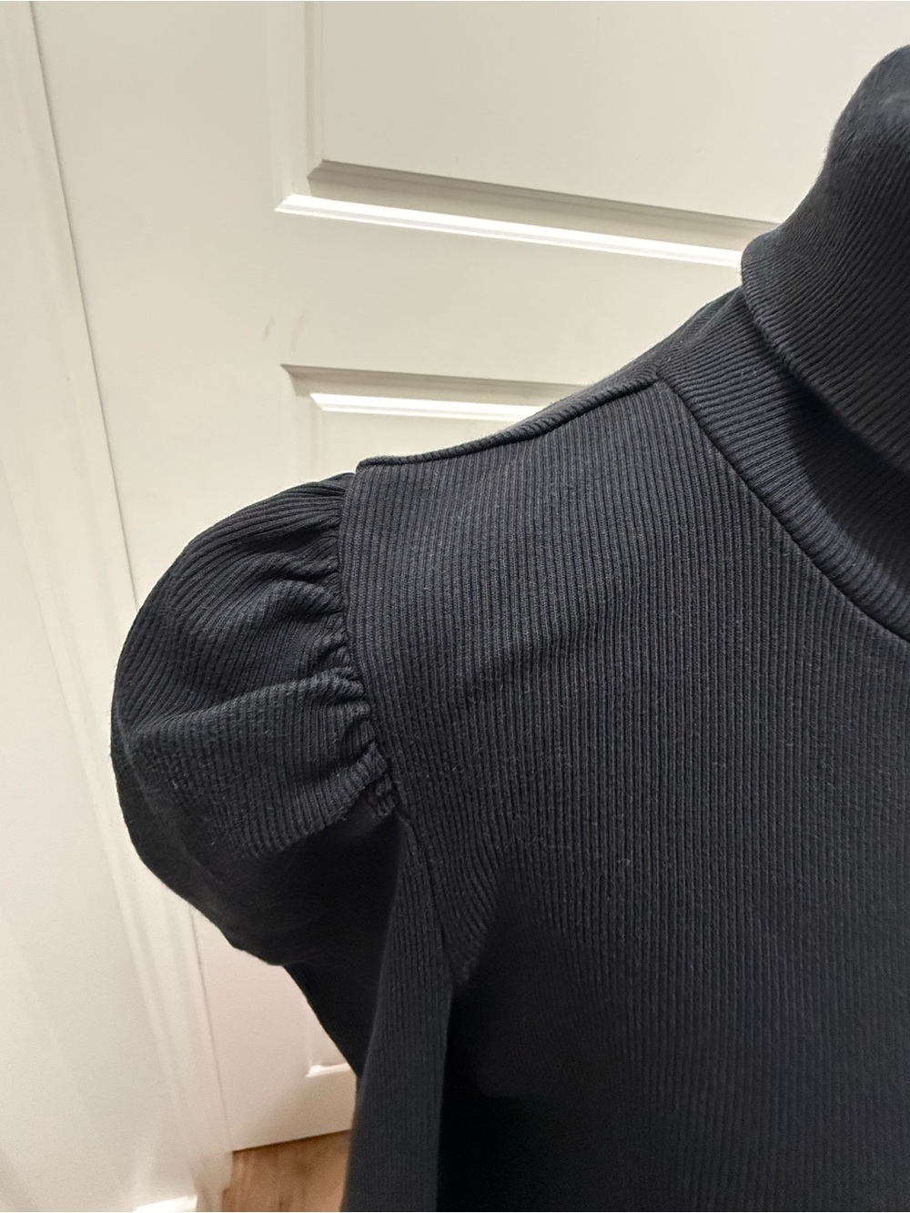 Veronica Beard. Cedar Ribbed Turtleneck. Black. Size Medium. - Picture 5 of 9
